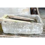 Large Concrete trough, 54”long x 33” w