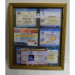 6 framed GAA Hurling and Football Final Tickets from the year 2000 & 1 from 1999 (7)