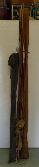 4 Fishing Rods incl. 2 salmon rods (1 by Sharpe, damaged) & 2 trout rods (4)