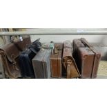6 leather(ette) satchels & school cases