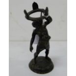 Bronze Table Figure – study of Atlas supporting the world (no globe), 5.5”h