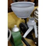 Alpha Lavel table top milk separator & similar Diabolo table top milk separators, painted green (2)