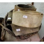 Collection of canvas straps (for driving a Threshing machine)