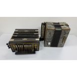 2 Button Accordions – 1 Honher & 1 Regal Melodean (German)