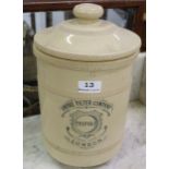 Stoneware water filter, stamped London &