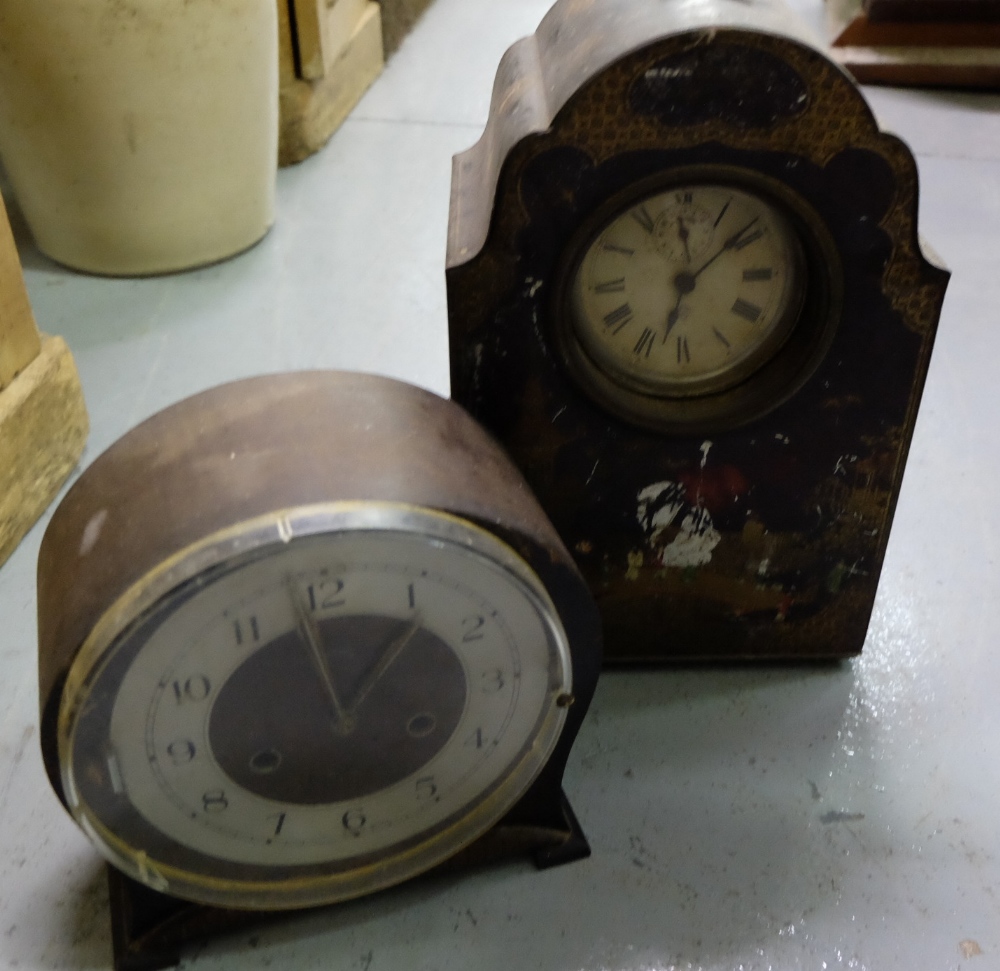 Box of old mantle clocks, for repair - Image 2 of 2