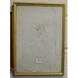 Stipple engraving of Miss Sarah Martha “Sally” Siddons by F. C Lewis publ’d 1841 after a portrait by