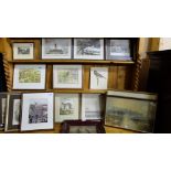 16 framed prints – landscapes, animal scenes etc