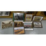 Collection framed prints – old Irish scenes, cross etc