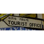 Iron Road Sign “Tourist Office”, Irish & English lettering