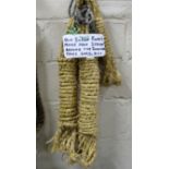 3 old sugan ropes (“used in threshing times”)