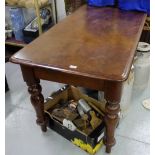 Victorian Mahogany Rectangular Centre Table, on turned legs, 28”w x 52”l