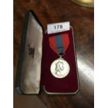 Silver Queen's medal FAITHFUL SERVICE.