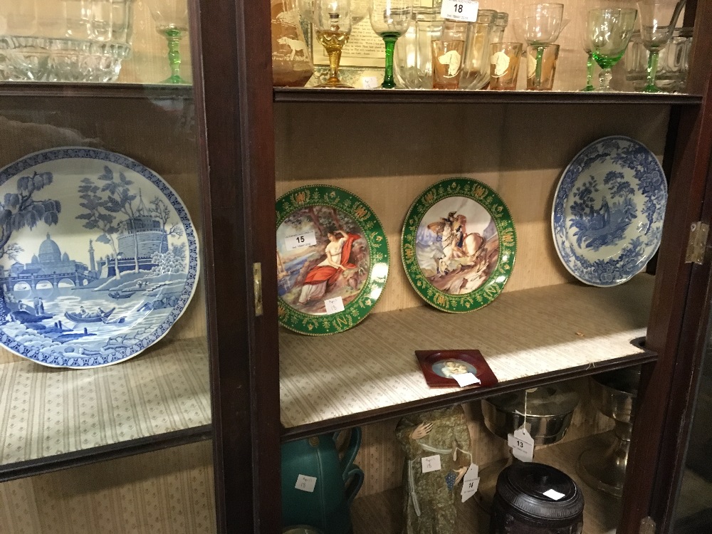 Two Limoges plates - Napolean & Josephine and two Spode plates.