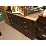 19th C. four drawer planners chest.