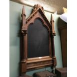 Victorian Gothic oak black board.