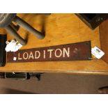 LOAD 1 TON enamel sign.