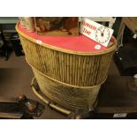 1950's Retro bamboo bar counter with formica top.