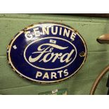 FORD GENUINE PARTS enamel sign.