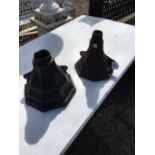 Two 19th. C. cast iron hopper heads.