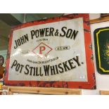 JOHN POWER & SON POT STILL WHISKEY enamel sign.