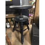 Victorian adjustable music stool.