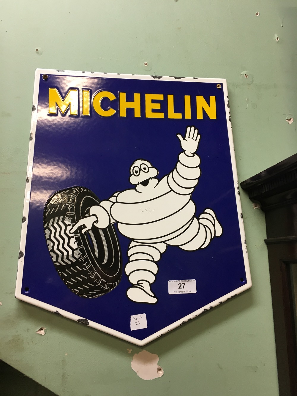 MICHELIN MAN enamel sign.