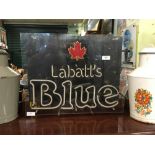 LABATT'S BLUE light up advertising sign.