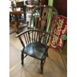 Victorian ash and mahogany Winsdor chair.