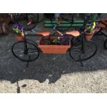 Tandem bicycle flower display .
