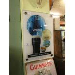 GUINNESS THE MOST NATURAL THING IN THE WORLD perspex wall clock.