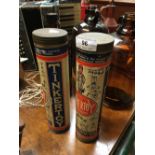 Two 1920's TINKER TOY tubes with original contents.