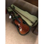 Violin in a case.