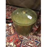 Brass coal bucket.