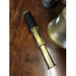 Brass and leather telescope.