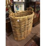 Large wicker basket.