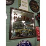 Original SMOKE BENDIGO TOBACCO W & M Taylor Ltd Dublin advertising mirror.