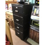 Four drawer 1940's pine filing cabinet.