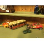 Collection of tin plate toys.