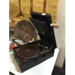 1930's suitcase gramophone.