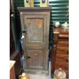 19th. C. painted pine pantry cupboard with two long doors.