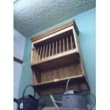 Pine plate rack.