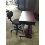 Modern office desk and chair.