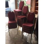 Set of twenty six banquet chairs.