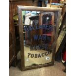 Original framed GALLAGHERS WAR HORSE TOBACCO advertising mirror.