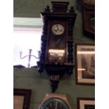 Victorian mahogany spring driven clock.