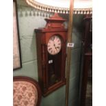 Victorian mahogany wall clock.
