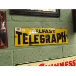 Original BELFAST TELEGRAPH enamel sign.