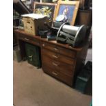 1960's mahogany kneehole desk.