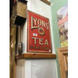 Tinplate LYONS TEA sdvertisement